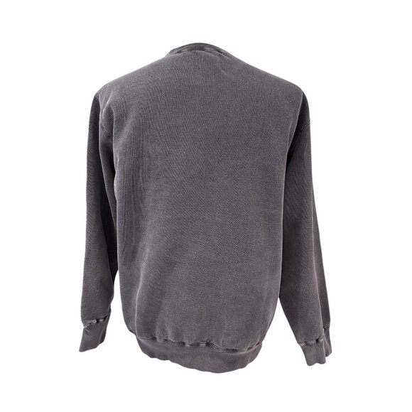 Revtown Mens Washed Black Crewneck Sweatshirt Large Cotton Blend Made In Canada - Picture 3 of 7